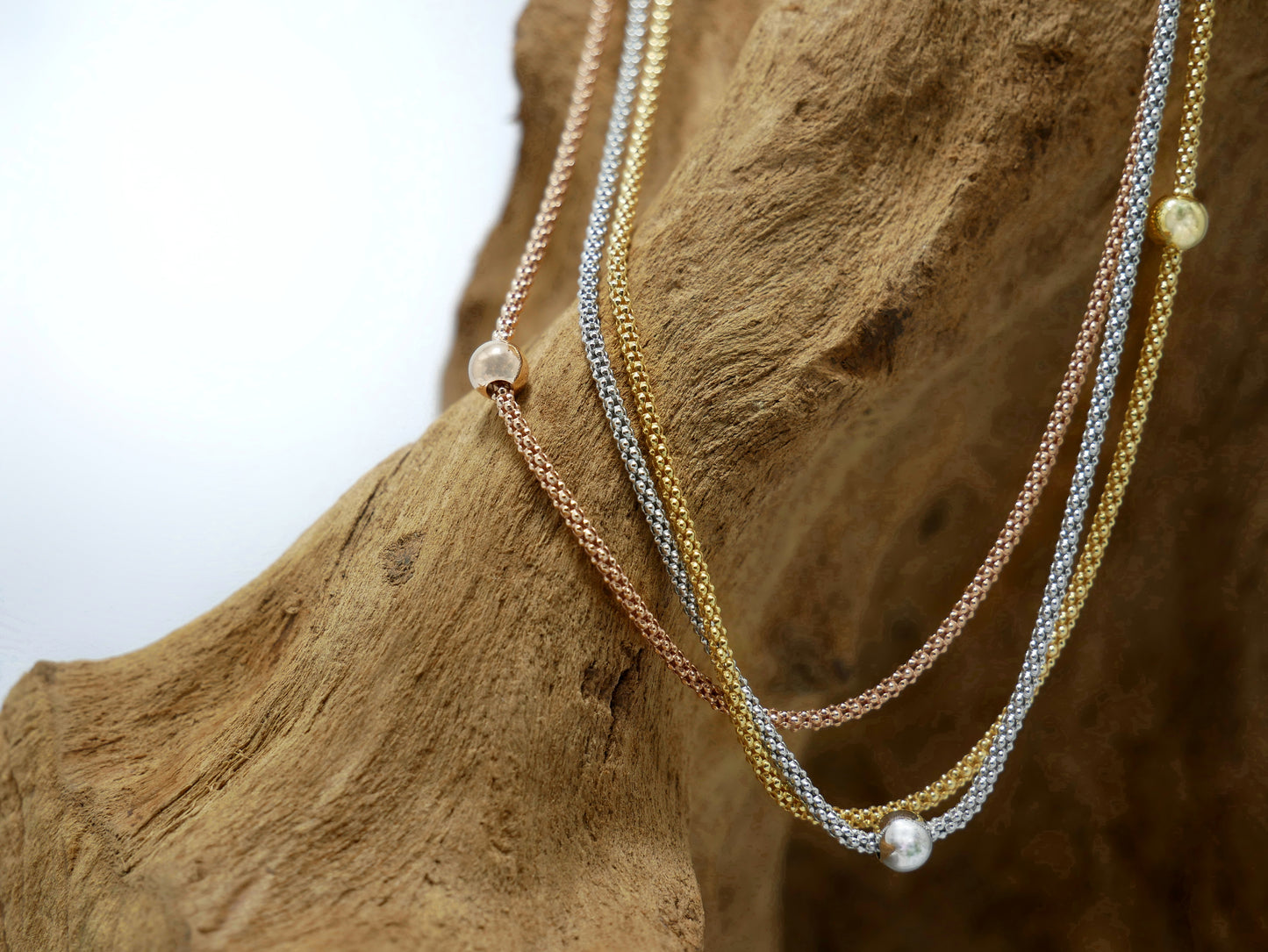 Collana in argento 925 multicolor