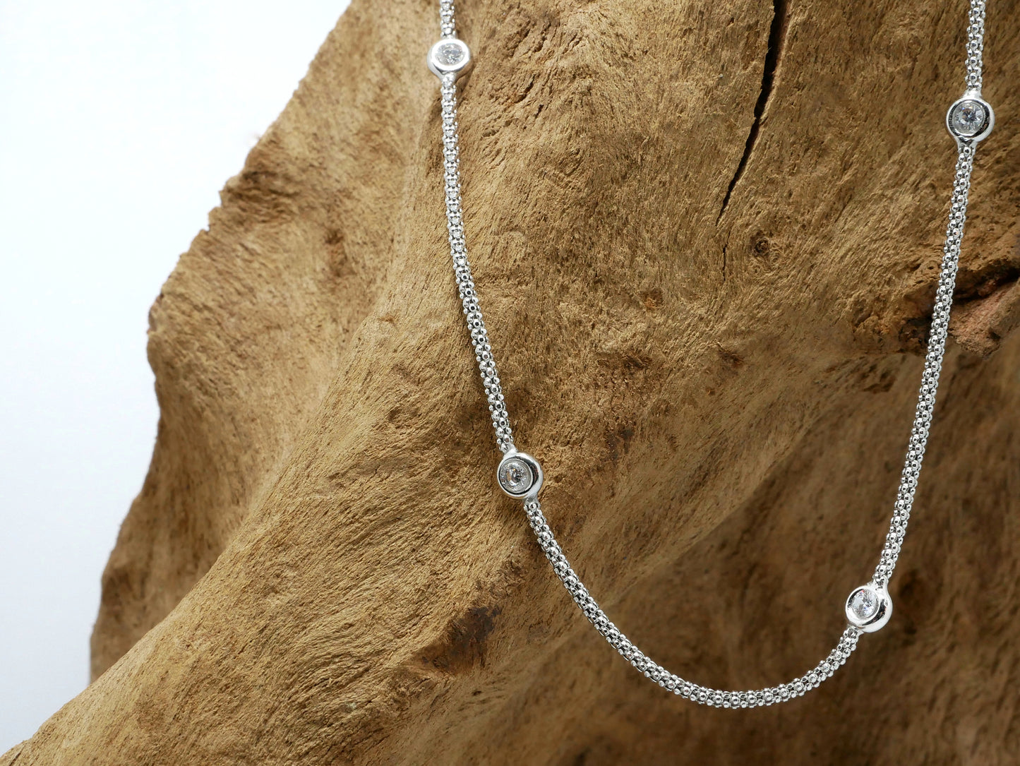 Collana in argento 925 con zirconi