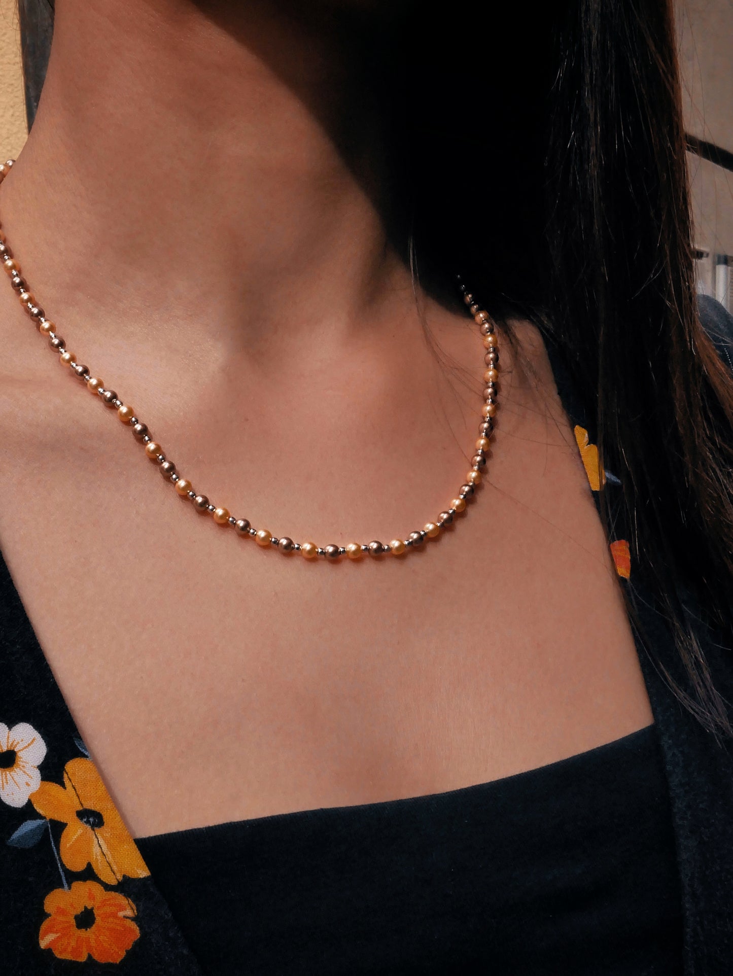 Collana di perle multicolor