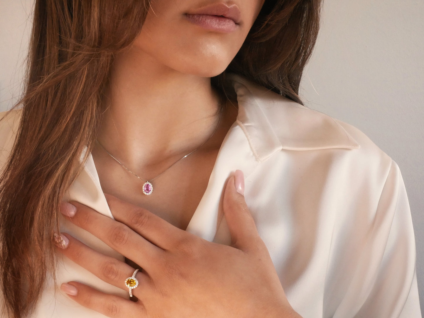 Anello Kate Zaffiro giallo e diamanti