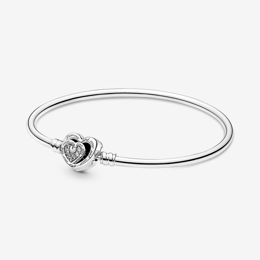 Bracciale Pandora Moments Rigido con Chiusura a Doppio Cuore