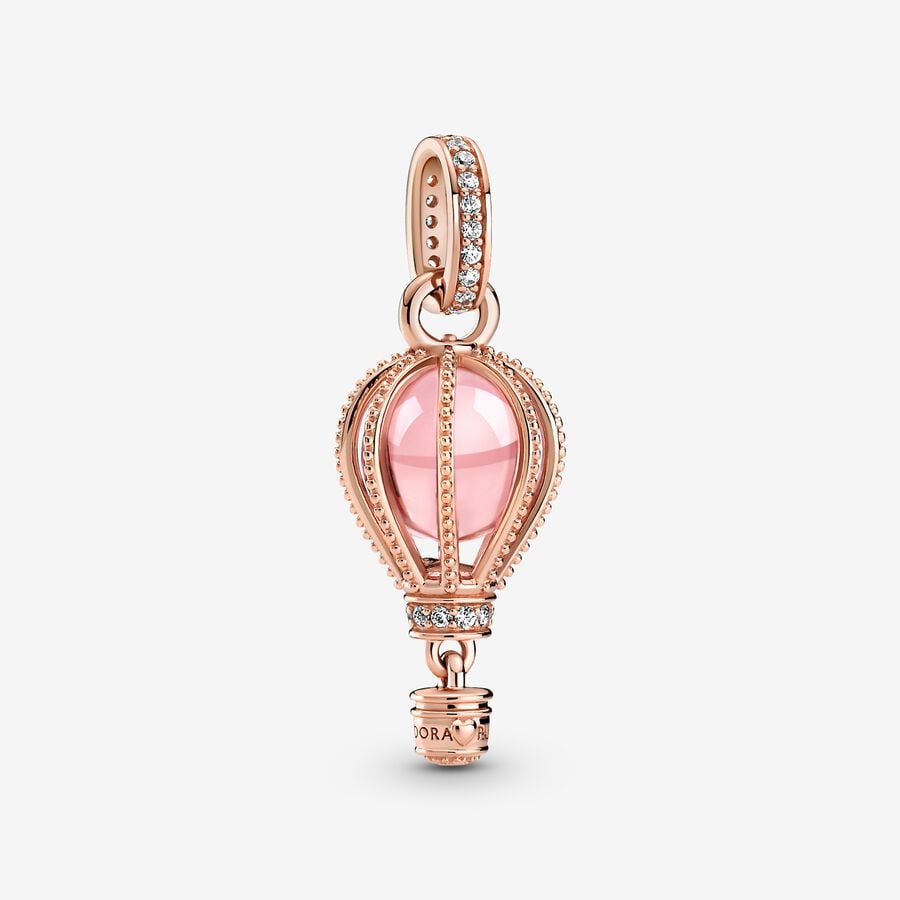 Charm Pendente Mongolfiera Rosa