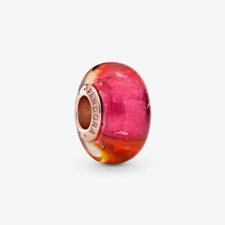 Charm Pandora in Vetro di Murano Tramonto Scintillante