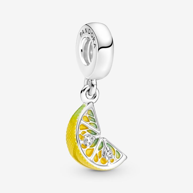 Charm Pendente Pandora Spicchio di Limone Rifinito a mano