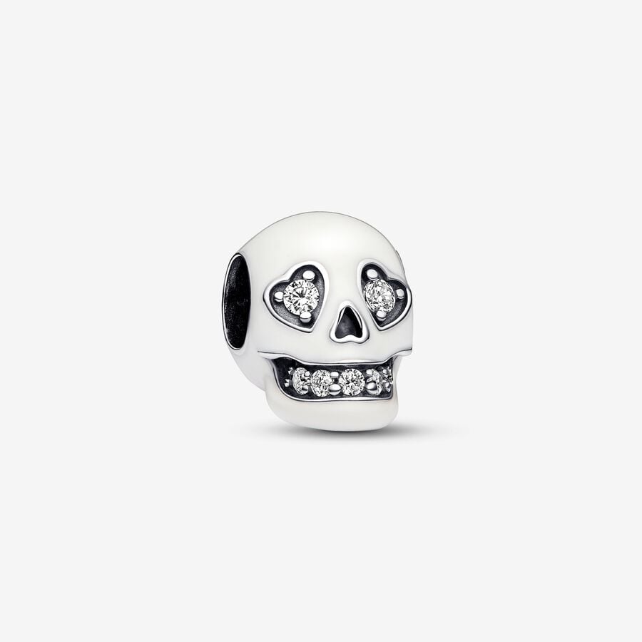 Charm Pandora Teschio che si Illumina al Buio