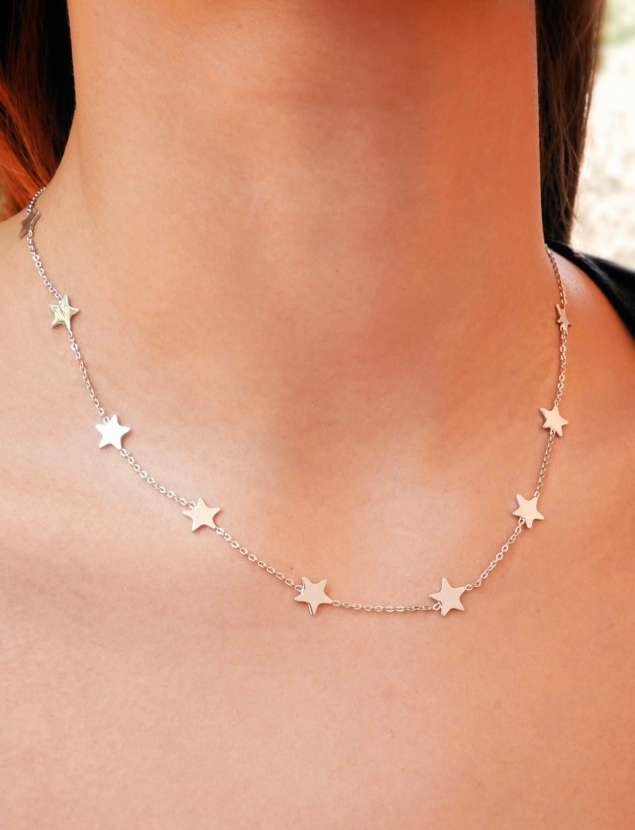 Collana in argento con stelle