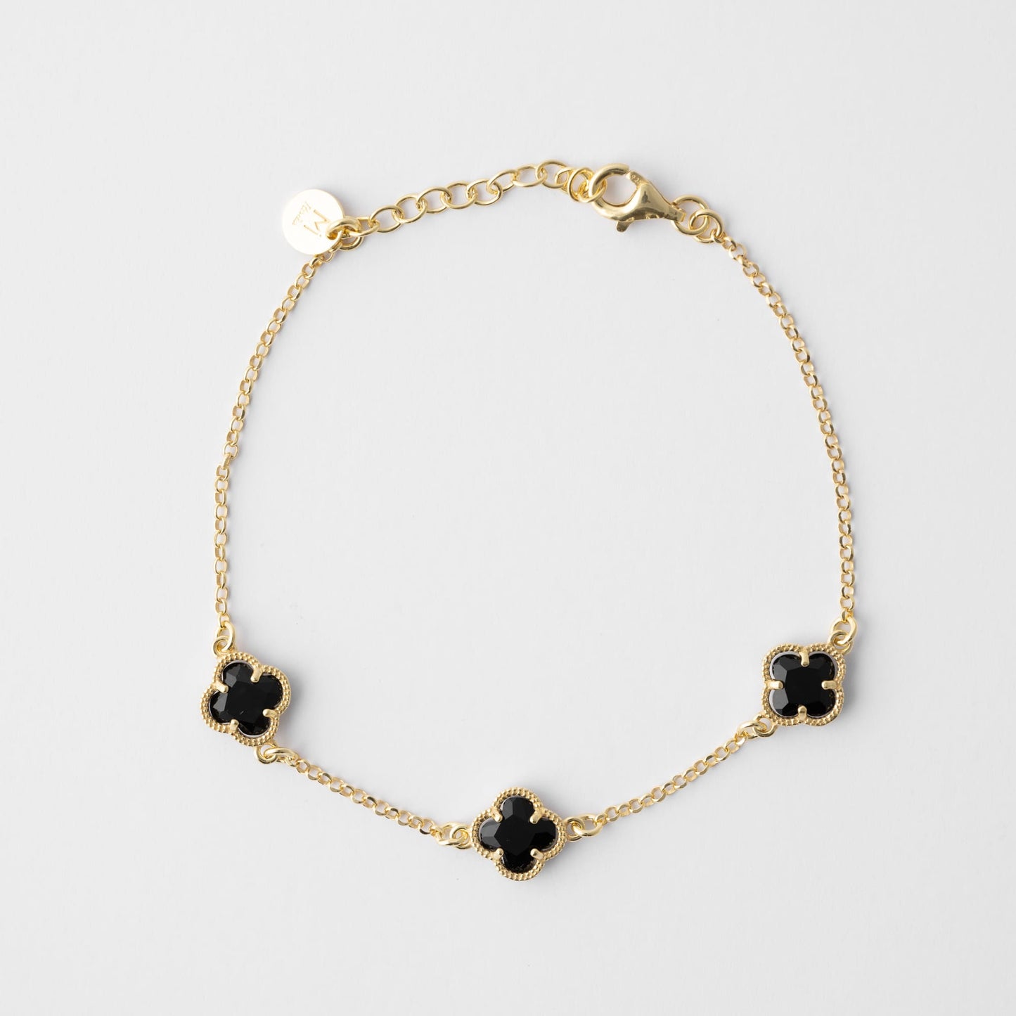 Clover | Bracciale con quarzi neri