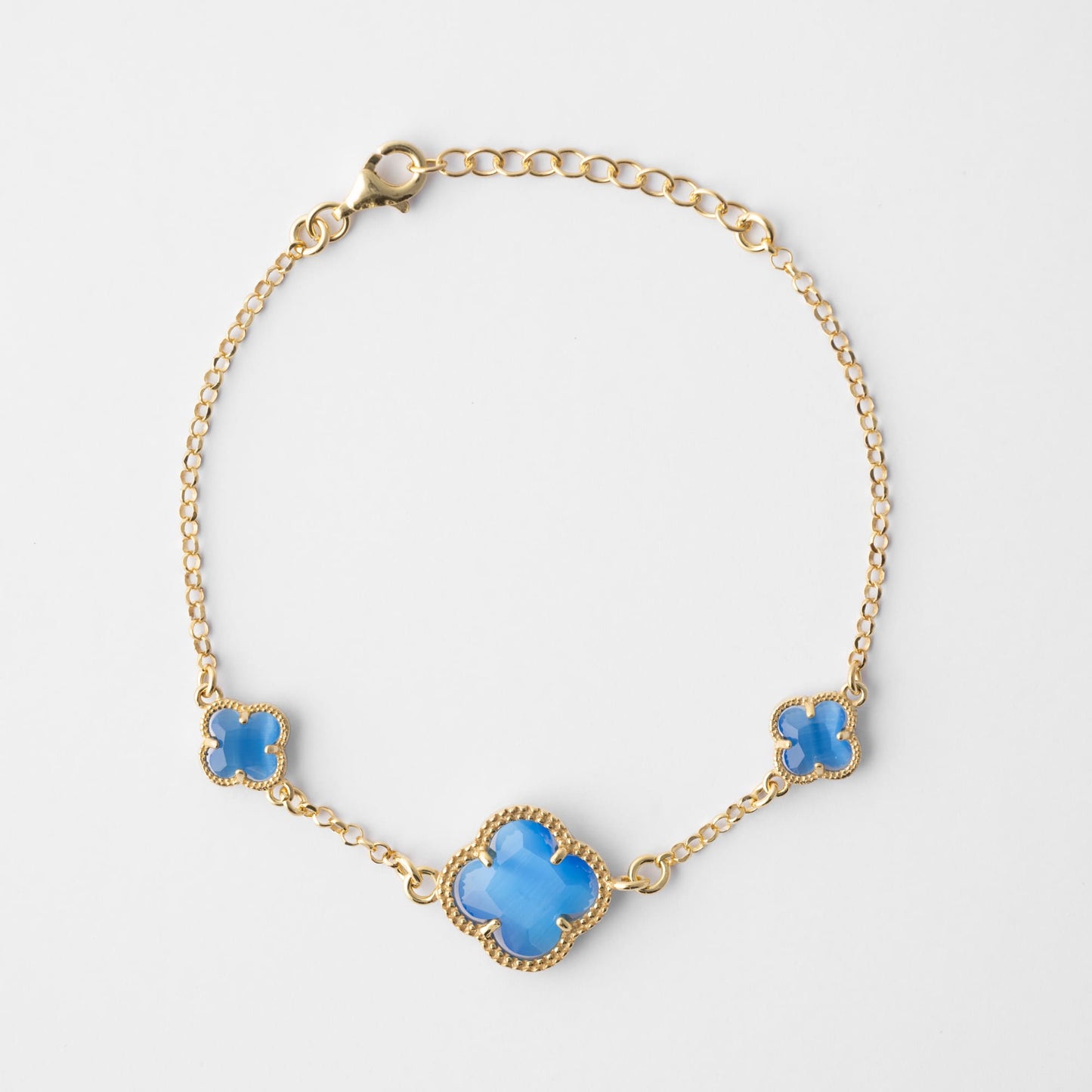 Clover | Bracciale con quarzi Blu