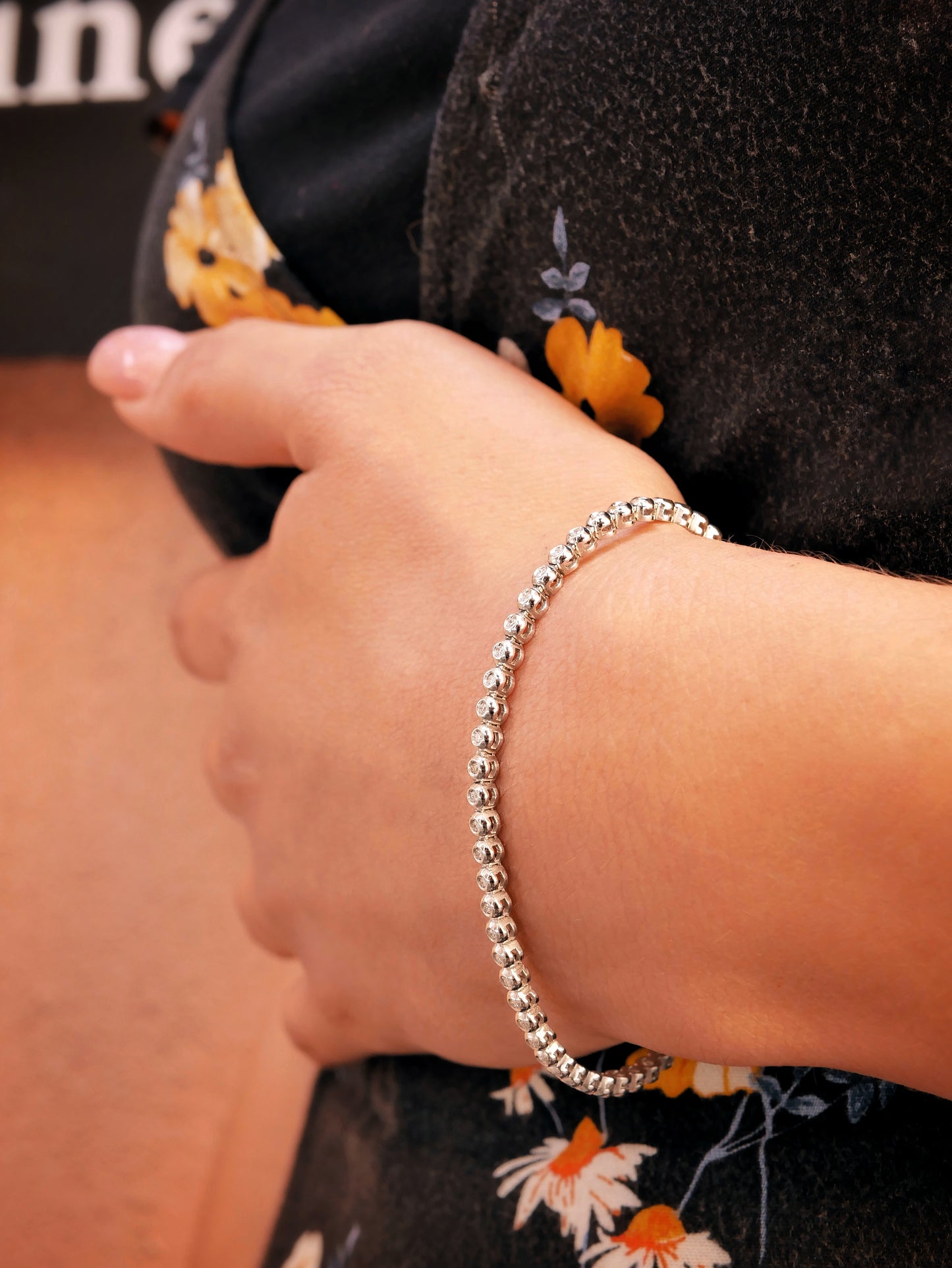 Bracciale tennis con diamanti
