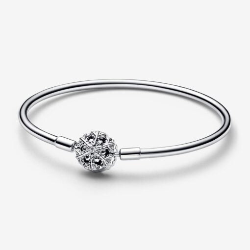 Bracciale Pandora Rigido con Chiusura Fiocco di neve