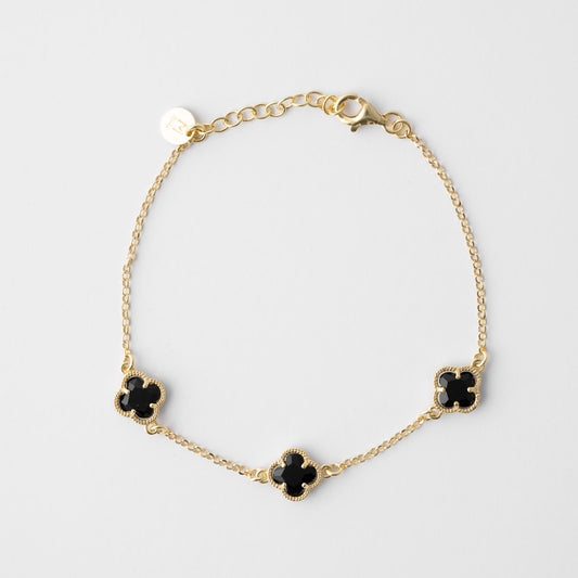 Clover | Bracciale con quarzi neri