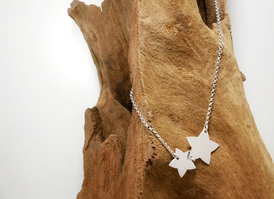 Collana in argento con doppia stella